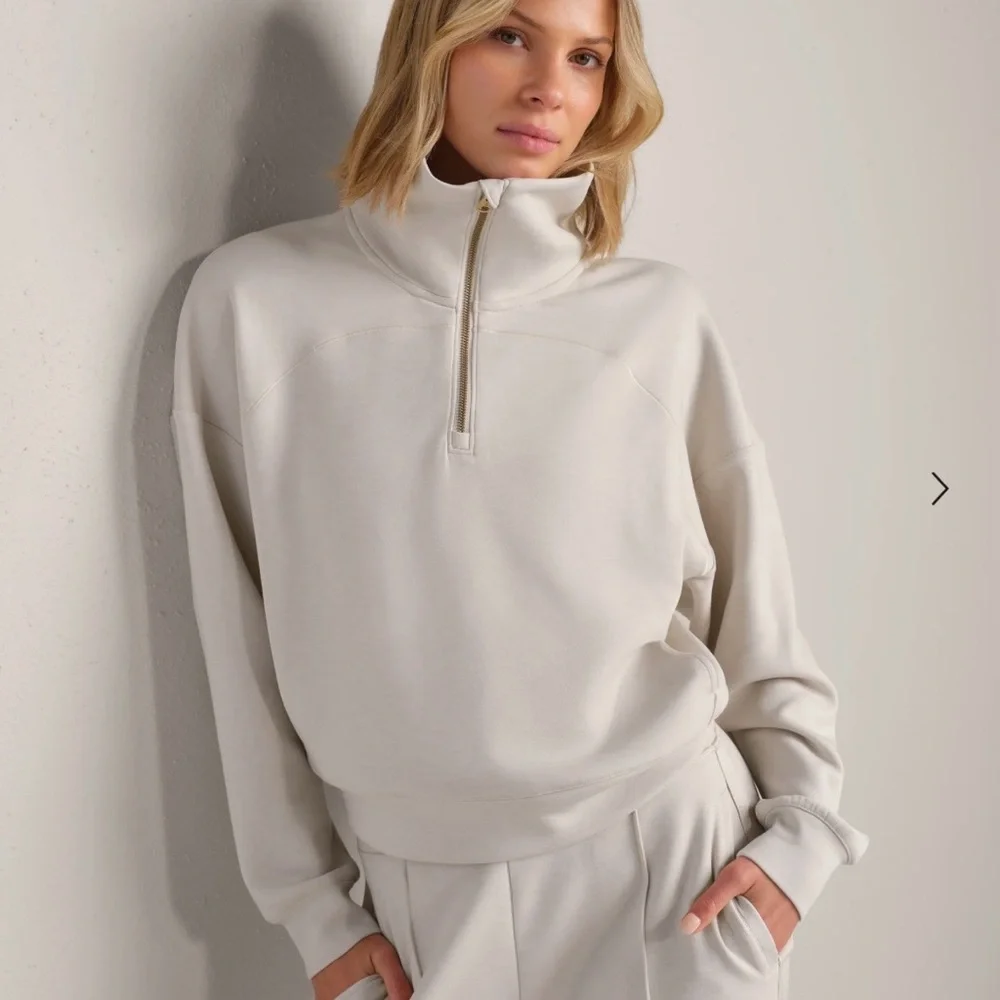Cream High Neck Pullover - Picture 1 of 2